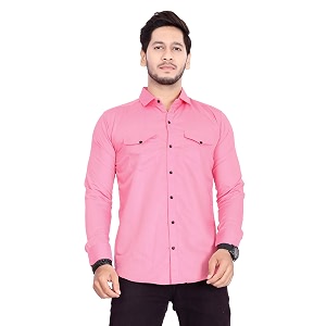 Mens Cotton Spread Collar Full Sleeve Regular