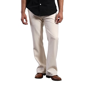 Mens Cream Bootcut Pant