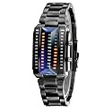 Men39s Creative Binary Matrix Blue LED Digital