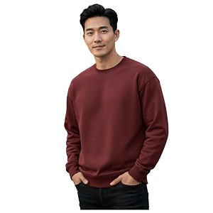 Mens Crew Neck Sweatshirt Long Sleeve Casual