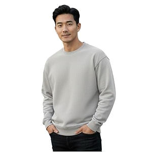 Mens Crew Neck Sweatshirt Long Sleeve Casual