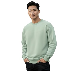 Mens Crew Neck Sweatshirt Long Sleeve Casual