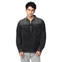 Men's Denim Casual T Shirt | Oversized Fit | Spread Collar & Full Sleeve