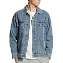 Men's Denim Jacket Vintage Casual Button Down Trucker Jacket