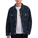 Men's Denim Jacket Vintage Casual Button Down Trucker Jacket