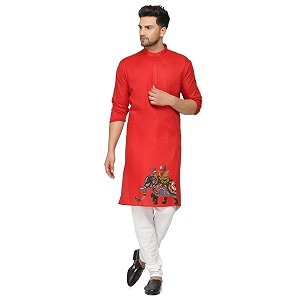 Mens Digital Printed Kurta for Festival