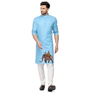Mens Digital Printed Kurta for Festival
