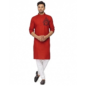 Mens Digital Printed Kurta for Festival Navratri