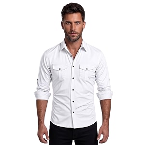 Mens Double Flap Pocket Regular Fit