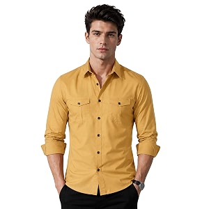 Mens Double Flap Pocket Regular Fit