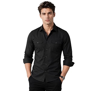 Mens Double Flap Pocket Regular Fit