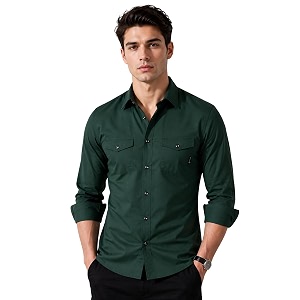 Mens Double Flap Pocket Regular Fit