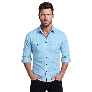 Mens Double Flap Pocket Regular Fit