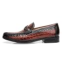 Men's Dress Shoes Slip-On Loafers Formal Leather Shoes for Men Crocodile Printed