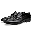 Men's Dress Shoes Slip-On Loafers Formal Leather Shoes for Men Crocodile Printed