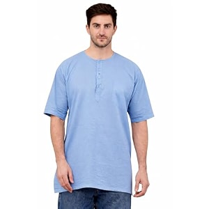 Mens Ethnic Short Kurta 100 Cotton