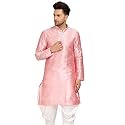 Men39s Ethnic Silk Loop Button Kurta