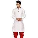 Men39s Ethnic Silk Loop Button Kurta