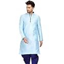 Men39s Ethnic Silk Loop Button Kurta