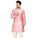 Men39s Ethnic Silk Loop Button Kurta
