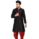 Men39s Ethnic Silk Loop Button Kurta