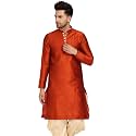 Men39s Ethnic Silk Loop Button Kurta