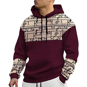 Mens Fashion Cotton Printed Full Sleeve Hood