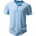 Men39s Fashion Henley Neck Half Sleeve T-Shirts
