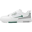 Men39s Fashion Sneakers White and Green Low-Top
