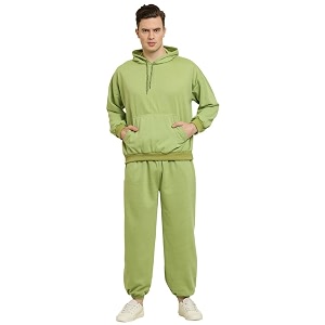 Mens Fleece Long Sleeve Pullover Hoodies Set