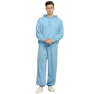 Mens Fleece Long Sleeve Pullover Hoodies Set