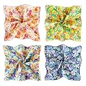 SUNOVELTIES Men's Floral Ties Cotton Flower Print Ties Slim Skinny Necktie for Groom, Groomsmen Wedding Costume Accessories