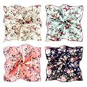 SUNOVELTIES Men's Floral Ties Cotton Flower Print Ties Slim Skinny Necktie for Groom, Groomsmen Wedding Costume Accessories