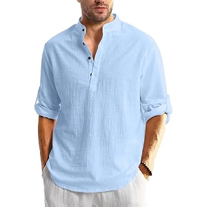 Mens Full Sleeve Beige Color Cotton Blend