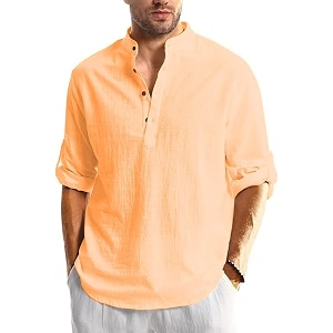 Mens Full Sleeve Beige Color Cotton Blend