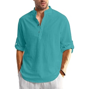 Mens Full Sleeve Beige Color Cotton Blend