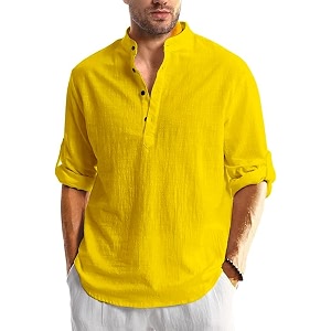 Mens Full Sleeve Beige Color Cotton Blend