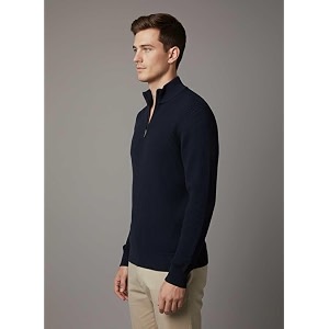 Mens Full Sleeve Winter Wool Half Zipper