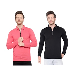 Mens Full Sleeve Zip Collared Neck Pack