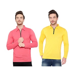 Mens Full Sleeve Zip Collared Neck Pack