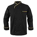 Men39s Full Sleeves Black Polycotton Yellow Piping