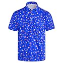Men's Funny Golf Shirt Short Sleeve, Casual Polo Shirts for Men