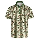 Men's Funny Golf Shirt Short Sleeve, Casual Polo Shirts for Men
