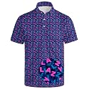 Men's Funny Golf Shirt Short Sleeve, Casual Polo Shirts for Men