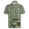 Men's Funny Golf Shirt Short Sleeve, Casual Polo Shirts for Men