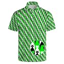 Men's Funny Golf Shirt Short Sleeve, Casual Polo Shirts for Men