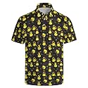 Men's Funny Golf Shirt Short Sleeve, Casual Polo Shirts for Men