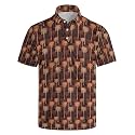 Men's Funny Golf Shirt Short Sleeve, Casual Polo Shirts for Men
