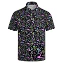 Men's Funny Golf Shirt Short Sleeve, Casual Polo Shirts for Men