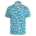 Men's Funny Golf Shirt Short Sleeve, Casual Polo Shirts for Men